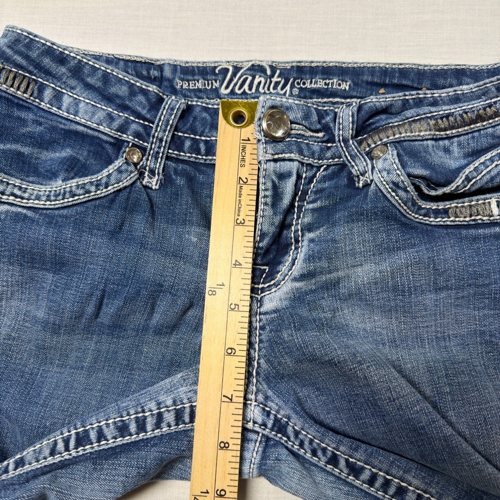 VANITY Premium Collection Women's Jeans Size 27W/31L Bootcut Embroidered Pockets - Picture 9 of 14